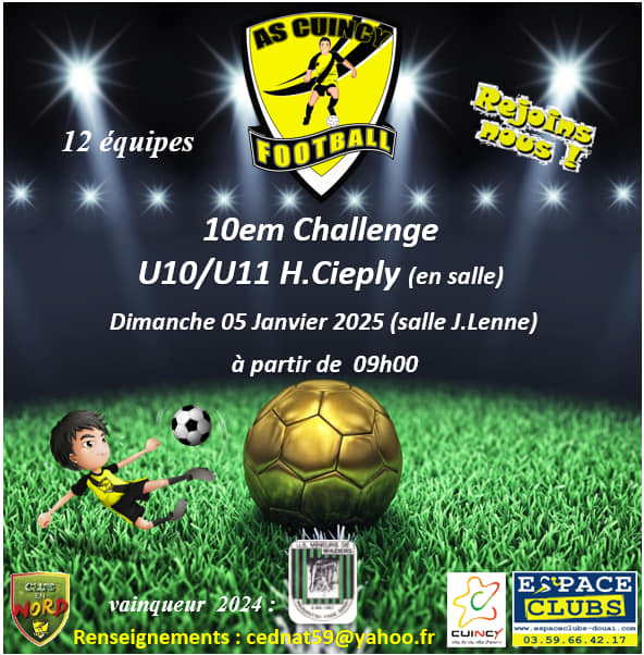 2 tournois à Cuincy u10/u11 et u12/u13