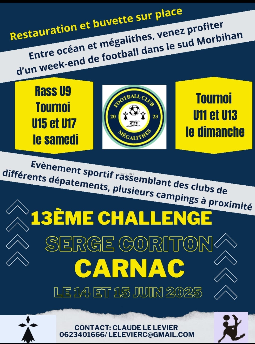 13ÈME CHALLENGE SERGE CORITON CARNAC Tournoi U15 et U17 le samedi